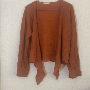 M Burnt Orange Front-Tie Top